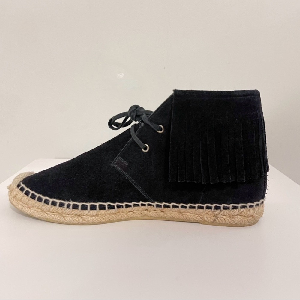 Saint Laurent Espadrille fringe suede booties - Picture 4 of 6